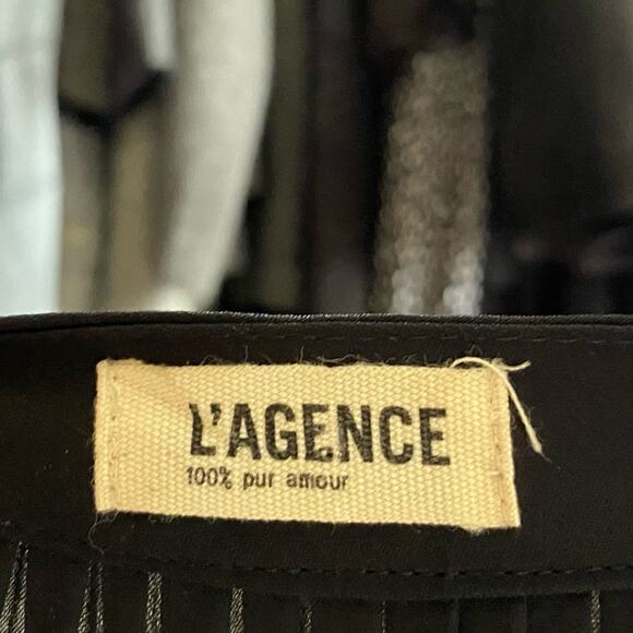 L'AGENCE Silk Black Pleated Halter Dress Size 4 - Picture 8 of 11